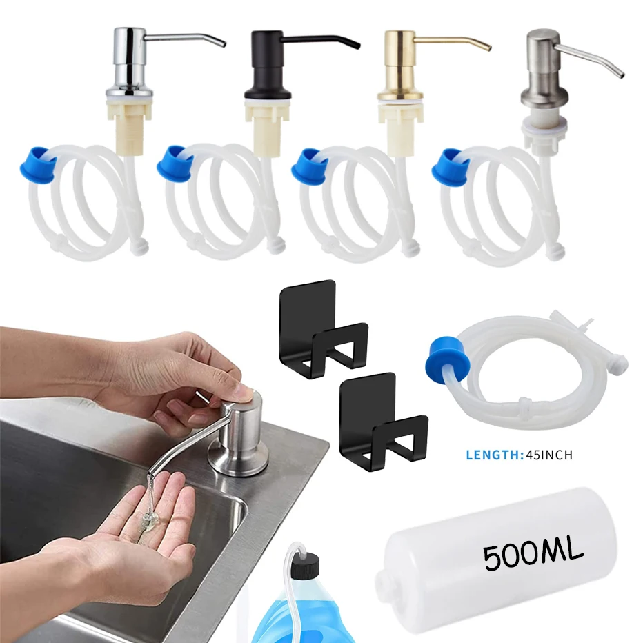 

Sink Liquid Steel Pumps Extension Stainless Soap Dispenser Soap Dispenser Built-in Kitchen Bathroom Tube Acce Detergent Lotion