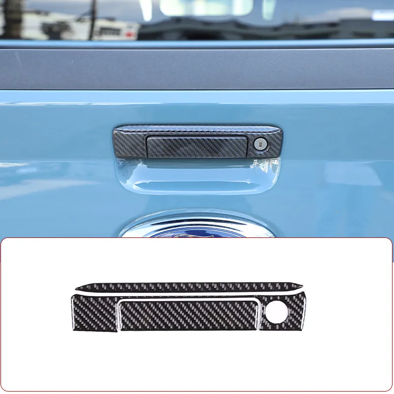 

For Ford Maverick 2022 Soft Carbon Fiber Car Tailgate Door Grab Handle Decoration Sticker Cover Trim Accessories