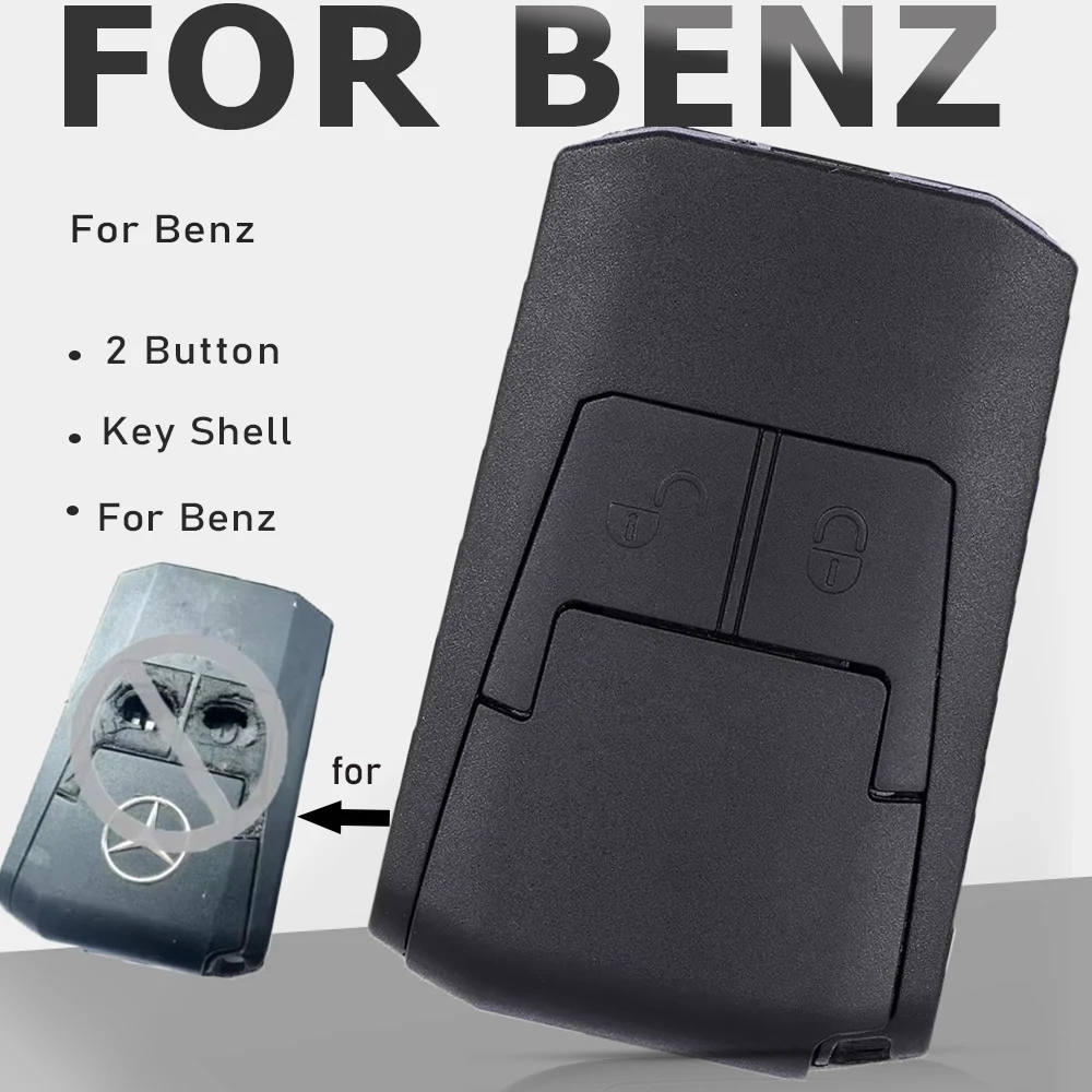 

KEYECU модифицированный смарт-брелок с дистанционным управлением, чехол для ключей с 2 кнопками для Mercedes-Benz