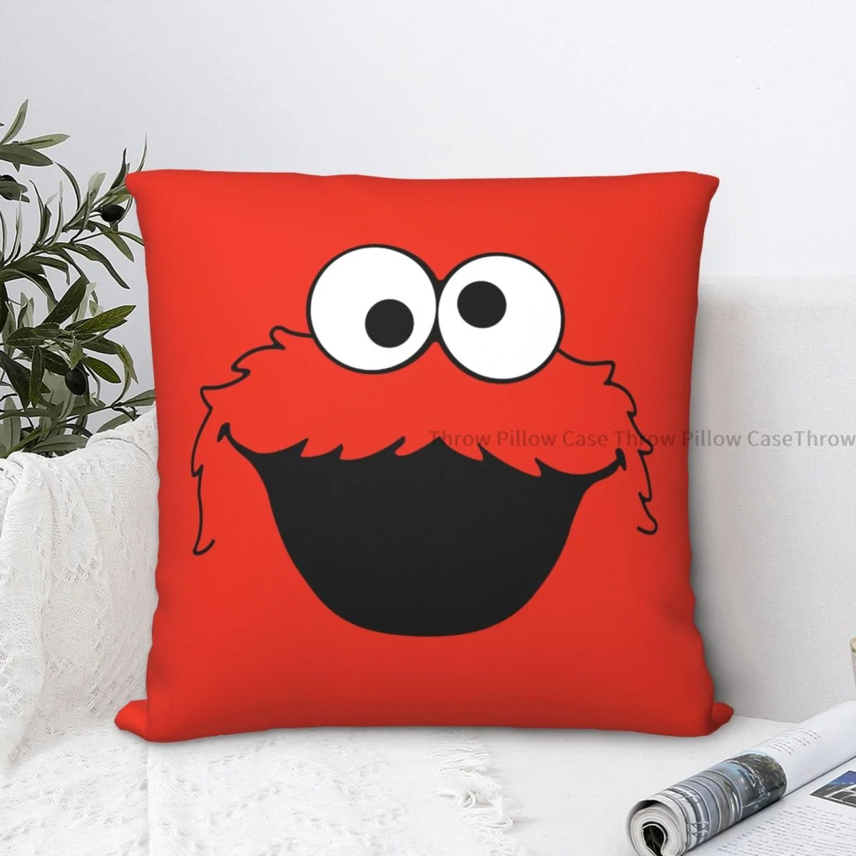 

Cookie Red Face Cojines Sesame Street Throw Pillow Case Cushion Covers Home Sofa Chair Decorative Backpack