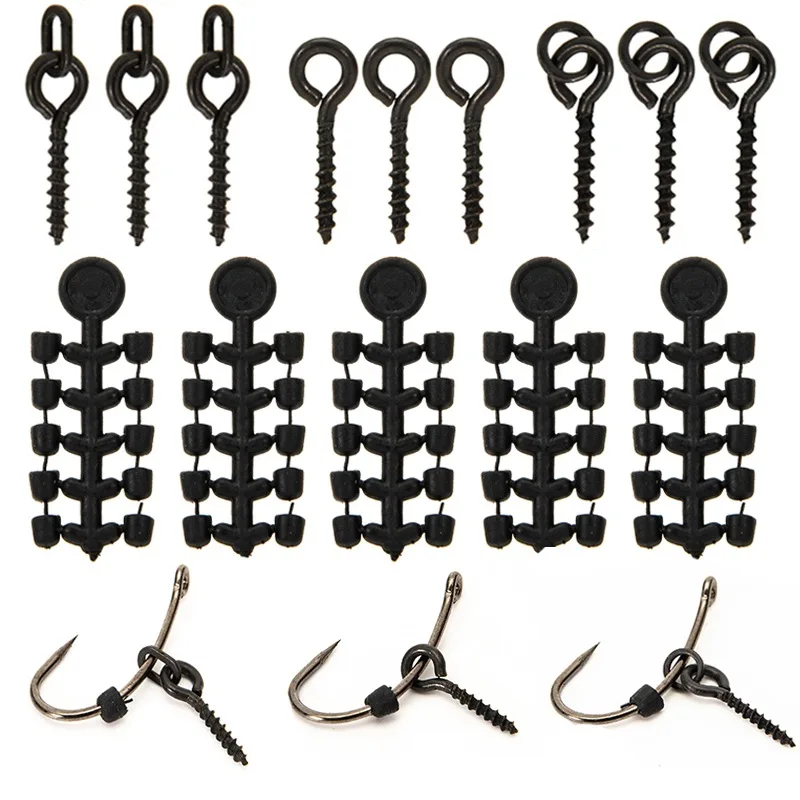 

50PCS Hook Stops Beads Carp Fishing Accessories Stoper 20PCS Boilies Bait Screw Hair Chod Ronnie Rig Pop UP Boilies Stop