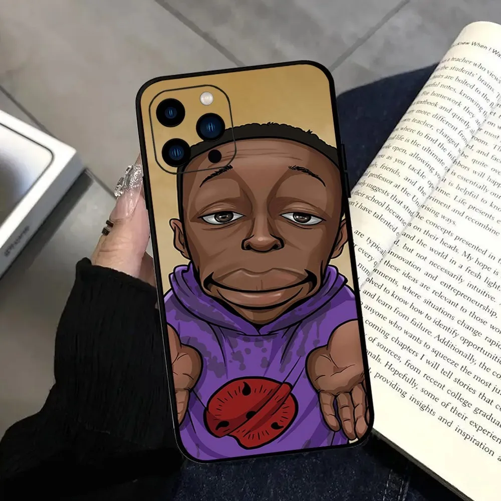 Забавный чехол для телефона с героями мультфильмов Khaby Lame iPhone 11 12 13 14 15 Pro Max Mini Plus XS