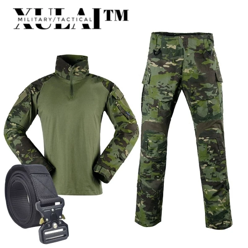 Surface Waterproof Green Multicam Camouflage Suit Upgraded  Camouflage Clothing Tactical Pants Tactical Shirt Combat Shirt
