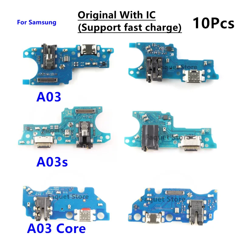 

10 шт./лот USB-порт для зарядки Микрофон док-разъем плата гибкий кабель для Samsung A03S A037 A037F SM-A037F A035F A03 Core
