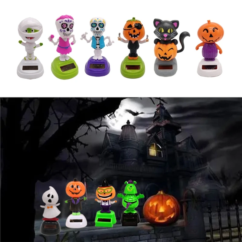 

Cute Car Dashboard Decorations Creative Skeleton Ornament for Girls Boys Home Decor Gifts Solar Powered D7YA