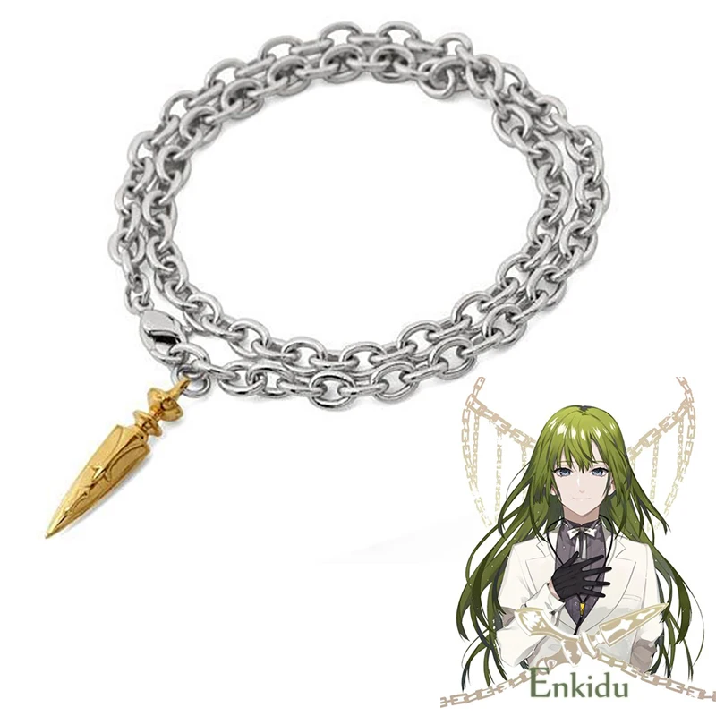 Anime Fate Grand Order Enkidu Cosplay Necklace For Women Men Gold Arrow Pendant Necklaces Chain Bracelet Jewelry Sets
