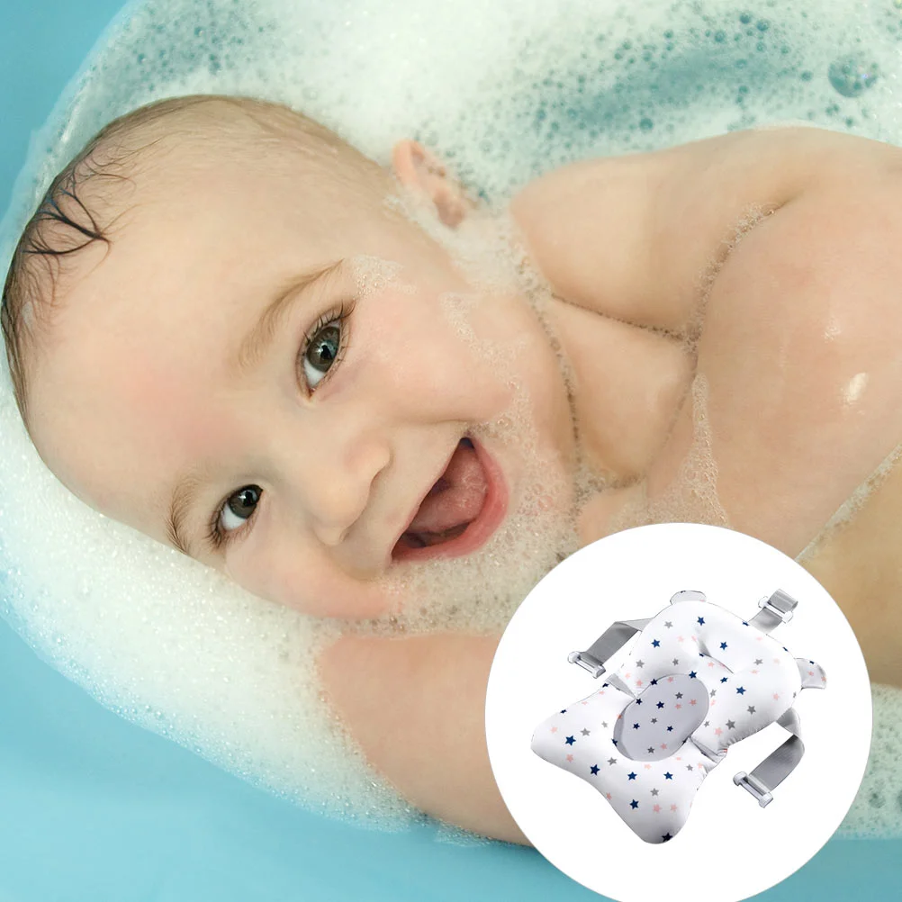 

Baby Seat Net Bath Mat Shower Support Take Bathtub Sling White Floating Pad Newborn