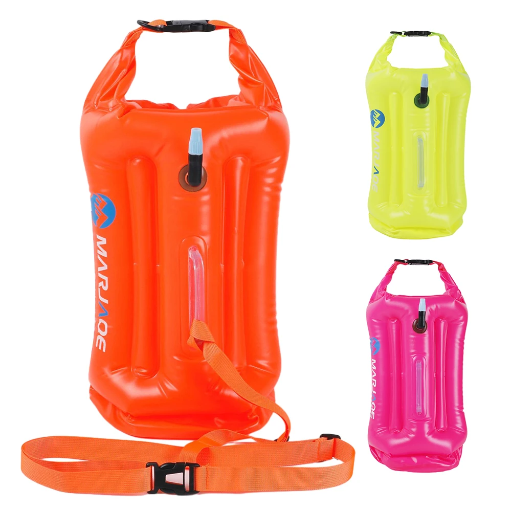 

20L Inflatable Waterproof Bag Float with Adjustable Waist Belt Air Dry Bag Device Buoy with Storage Room for Sports Training