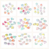 dc 3050100pcs plated colored acrylic loose beads mixed color send beads for diy bracelet earring jewelry makming accessories