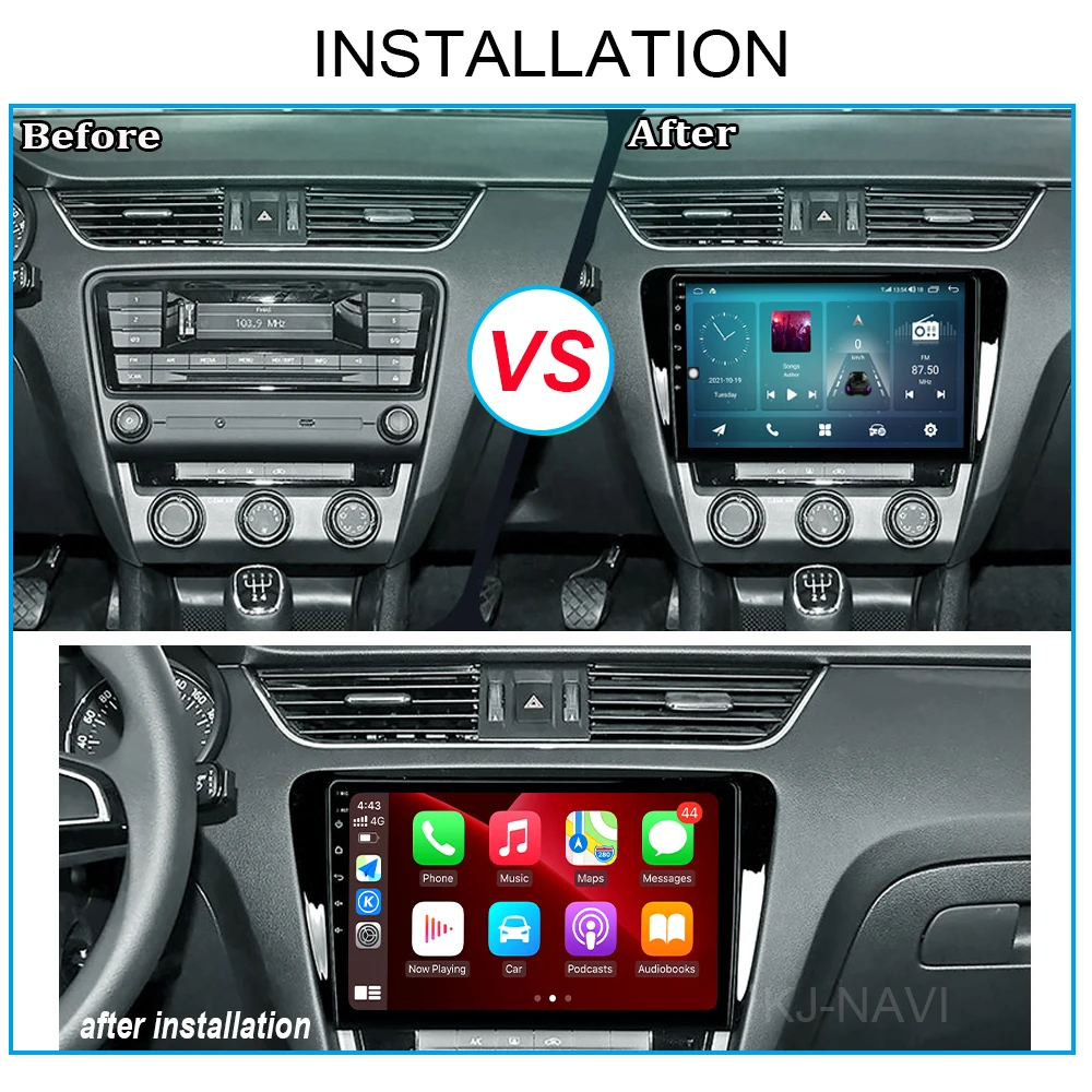 Система QLED Android 2013 для Skoda Octavia 3 A7 2014 2016 2015 2017 2018 автомобильное радио