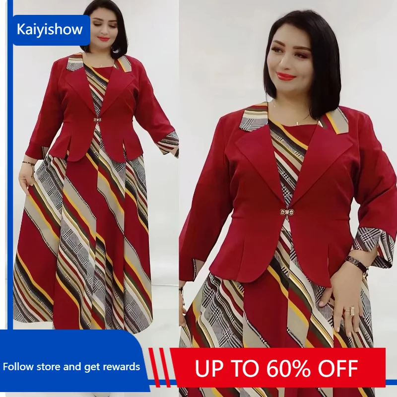 

5XL 6XL dress African Dress For Women 4XL 2 Piece Set Jacket Tops And Dress 2023 New Arrival Elegant Design Office Lady Suit