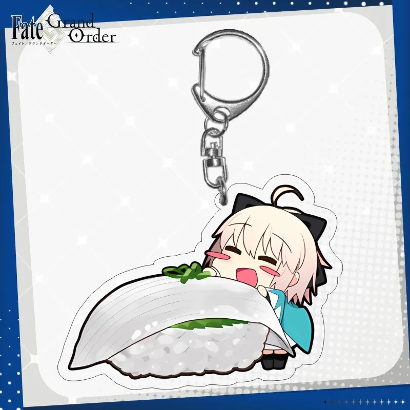 Фото Акриловый брелок Fate/Grand Order FGO Saber Fate/Zero, сопутствующие товары, брелок-украшение, подарок для друзей и фанатов, подвеска для сумки, сувенир, кольцо для ключей №2
