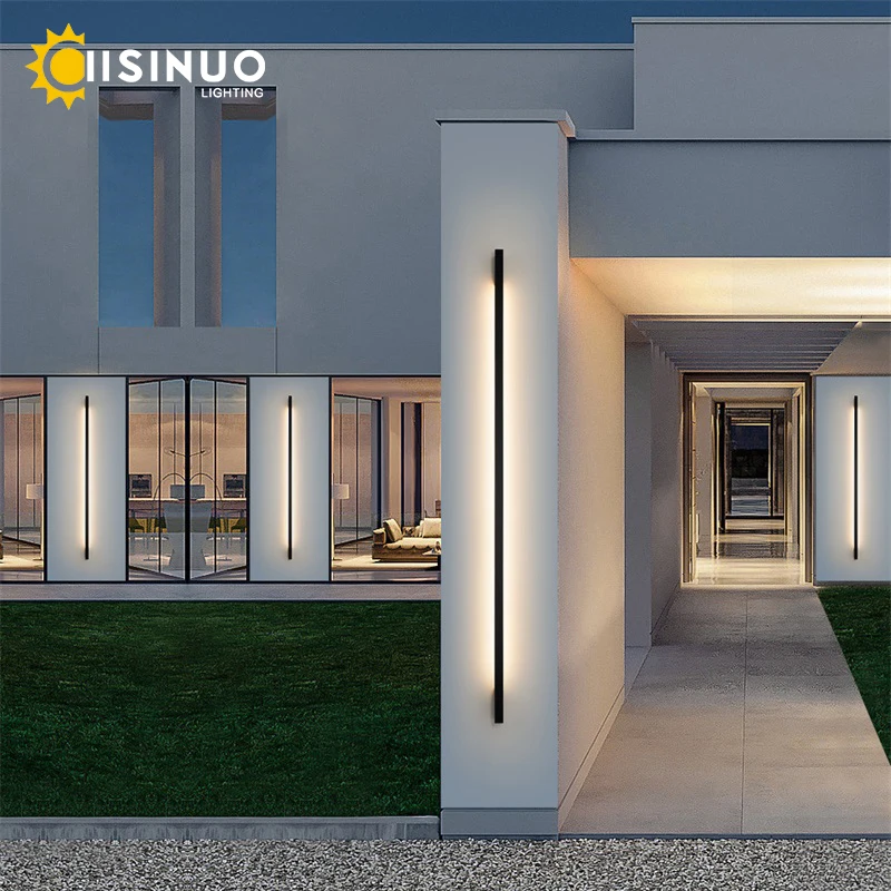 

IISINUO Минималистичный уличный настенный светильник черный