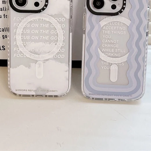 

MagSafe Cloud Transparent Wireless Charging Phone Case Cover for IPhone 11 12 13 14 Pro Max Case for IPhone 14 Pro Max