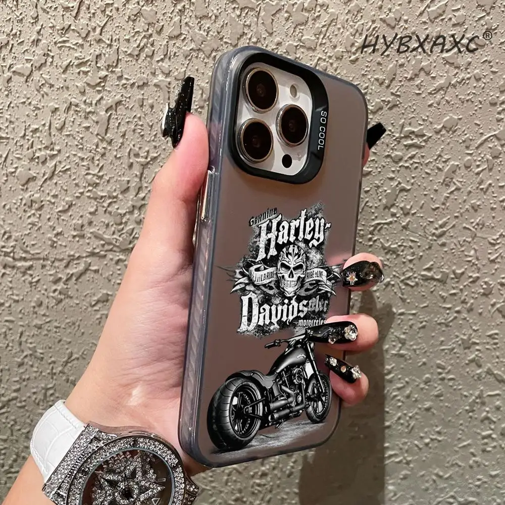 Фото Чехол для телефона HYBXAXC в готическом стиле с дизайном черепа Harley, модный серебристый чехол для iPhone, легкий, устойчивый к царапинам. №4