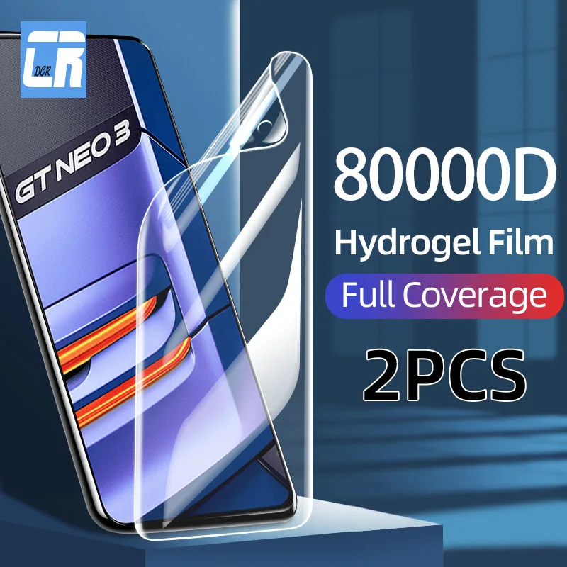 

Гидрогелевая пленка для защиты экрана для Realme GT Neo 3 3t Q3S Q5i Q3t C30 C31 C35 V23 V25 C21Y C25s Narzo 50 Pro GT Master, 2 шт.