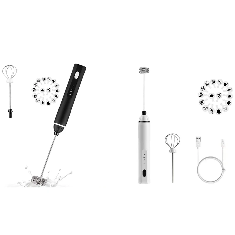 

Milk Frother Handheld, Rechargeable Coffee Frother for Bulletproof Coffee Latte Matcha Cappuccino Hot Chocolate