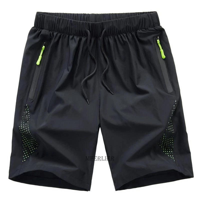 

summer men sports shorts plus size 7XL print dot pocket with zipper thin Breathable out door casual shorts elasticity