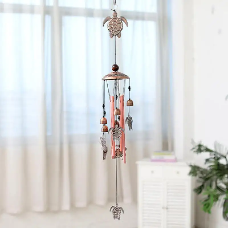 

Vintage Sea Turtle Pattern Home Decor Wind Chimes Metal Wind Bells Romantic Metal Pipe Bells Wind Chimes Home Balcony Ornament