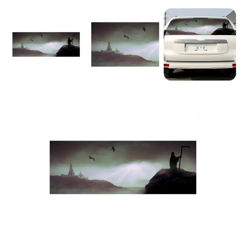 

Car Decal Realistic Car Window Sticker Car Surprise 3D Rear Windshield Sticker