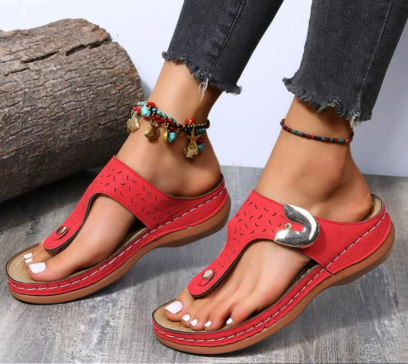 

Сандалии женские дышащие с клипсой, босоножки на танкетке, удобная обувь, лето