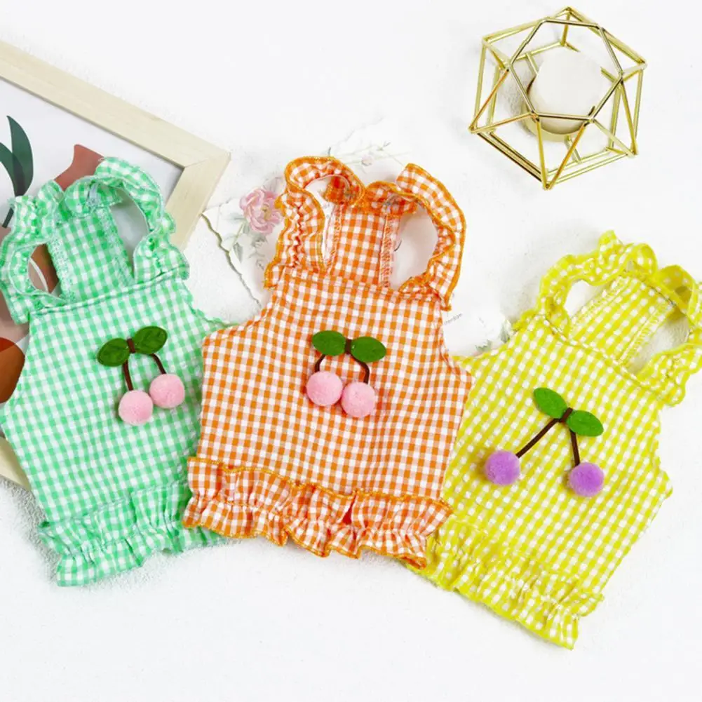 

Dog Skirt Cute Pet Little Cherry Dress Stylish Lightweight Dog Dress
