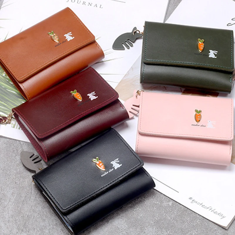 

Корейский короткий мини-кошелек, женский весенний милый тонкий кошелек с подвеской, держатель для кредитных карт, маленький свежий студенч...