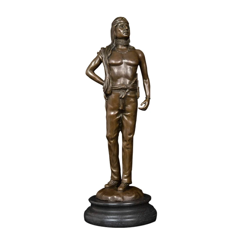 

PY-682 Table Décor Bronze Art Man Sculpture Handsome Man Statue European Man Figurines For Collection Signed
