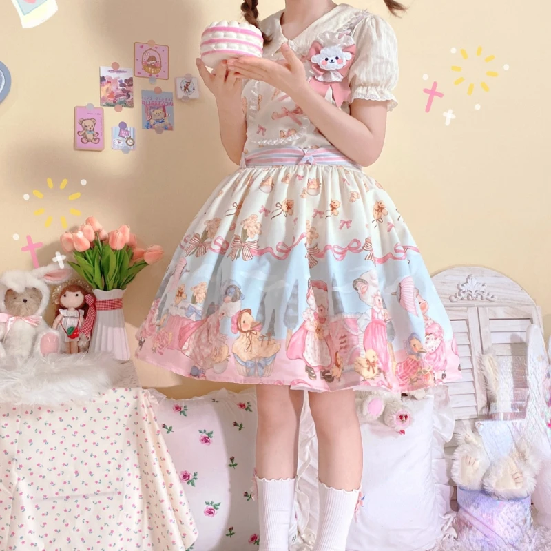 Y2k JK кружевная Лоскутная рубашка японские кавайные Топы Блузки Фея Харадзюку