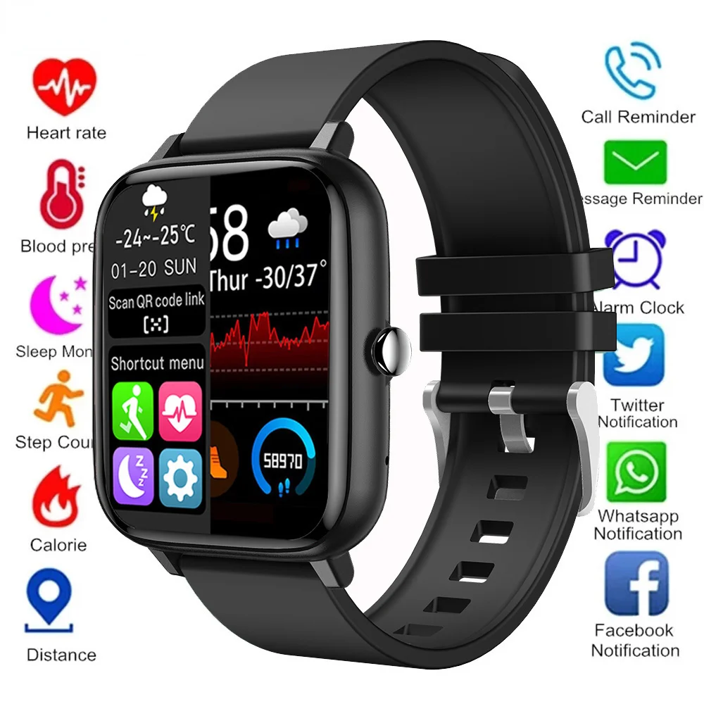

XiaoMi 2022 Smart Watch Men Women Heart Rate Fitness Tracker Bracelet Watch Bluetooth Call Waterproof Sport Smartwatch For IOS