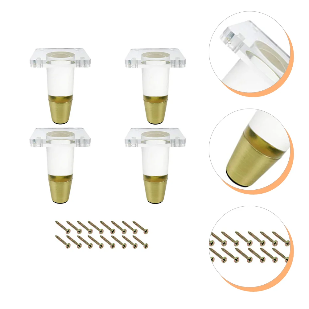 

4 Sets Sturdy Clear Acrylic Sofa Leg Acrylic Cabinet Leg Acrylic Bed Leg