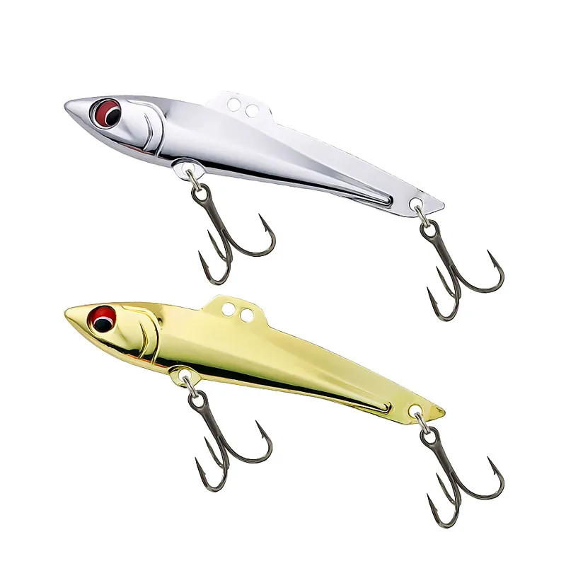 

Bazooka VIB Metal Fishing Lure Hard Cast Jig Spoon Spoonbait Wobble Luminous Vibration Pesca Silver Artificial Winter