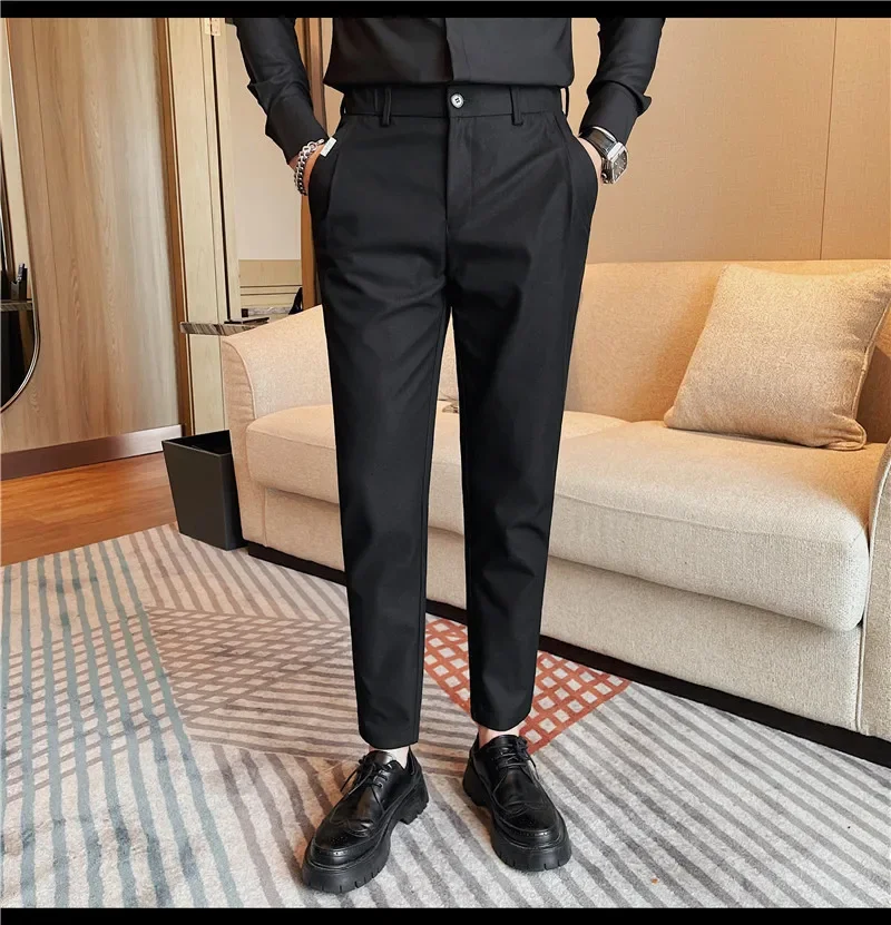Осень/зима 2023 мужские роскошные легкие брюки с эластичной резинкой на талии