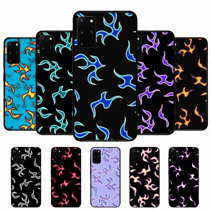 

Matte Flames Phone Case for Samsung S10 21 20 9 8 plus lite S20 UlTRA 7edge
