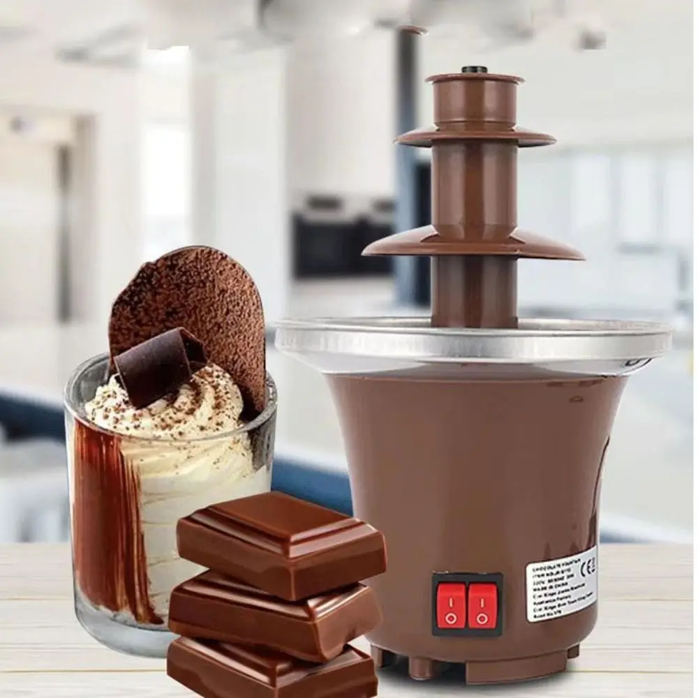 New Creative Household Machine 3 Layers Lava Machine Melting Heating Fondue Chocolate Fountain Chocolate Tower