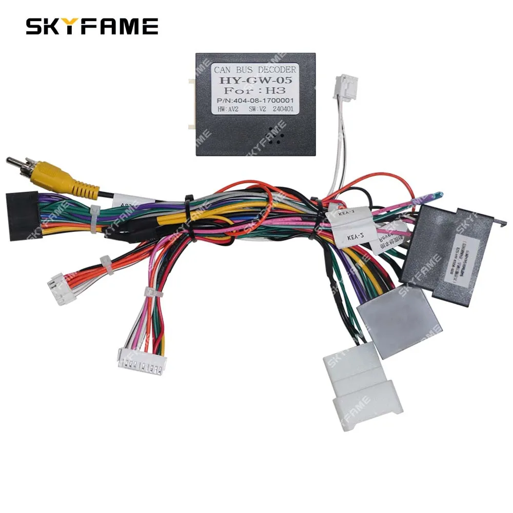 

16-контактный автомобильный жгут проводов SKYFAME, адаптер Canbus Box, декодер, кабель питания Android для Great Wall Haval H3 OD-GW-05