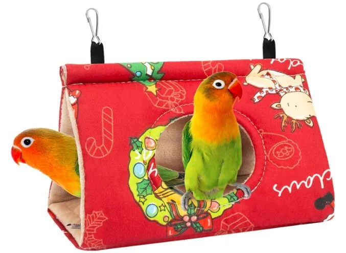 Гамак для попугаев на осень-зиму подвесная клетка удобное гнездо плюшевая