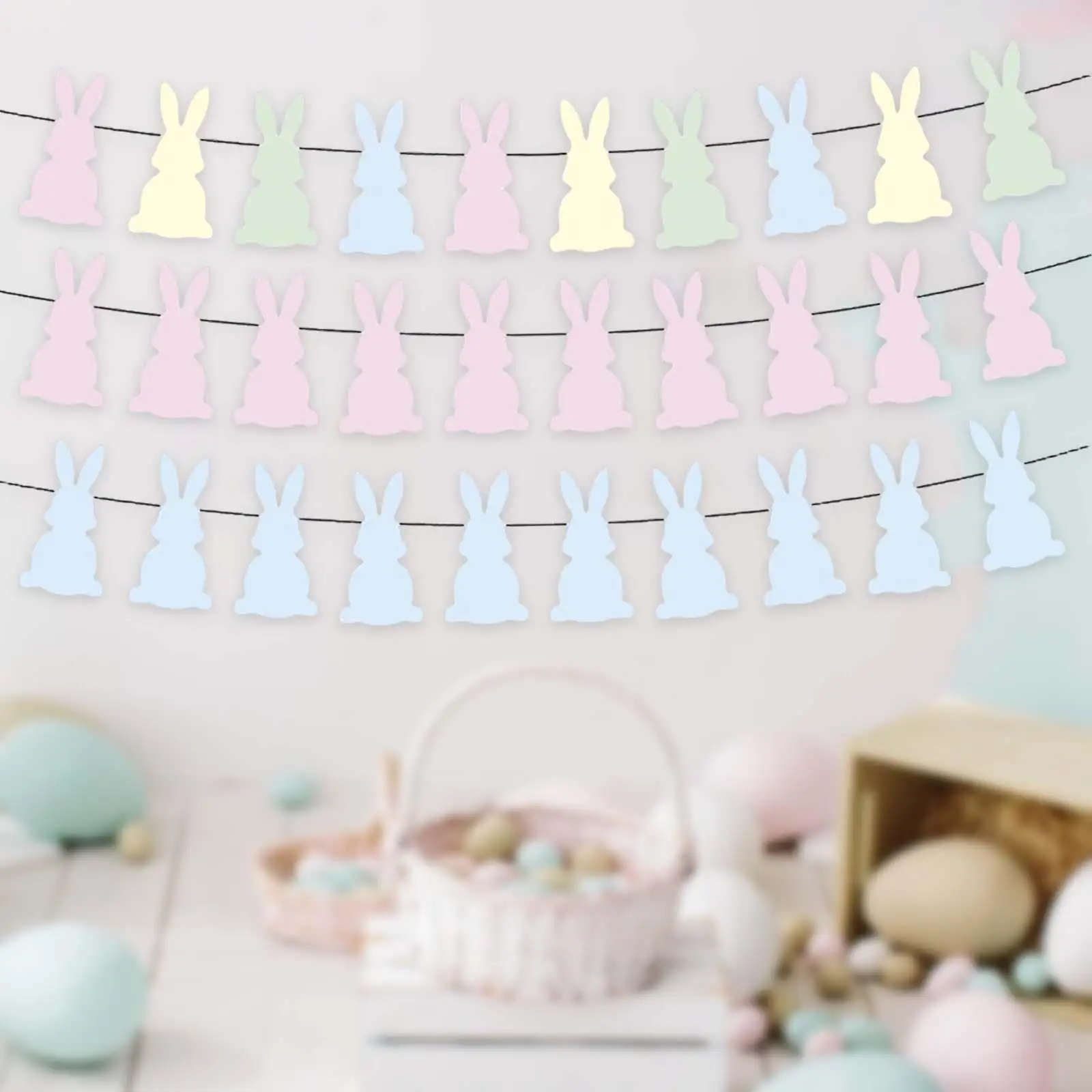 

Кролик Пасха флажки баннер стены Декорации для камина день рождения