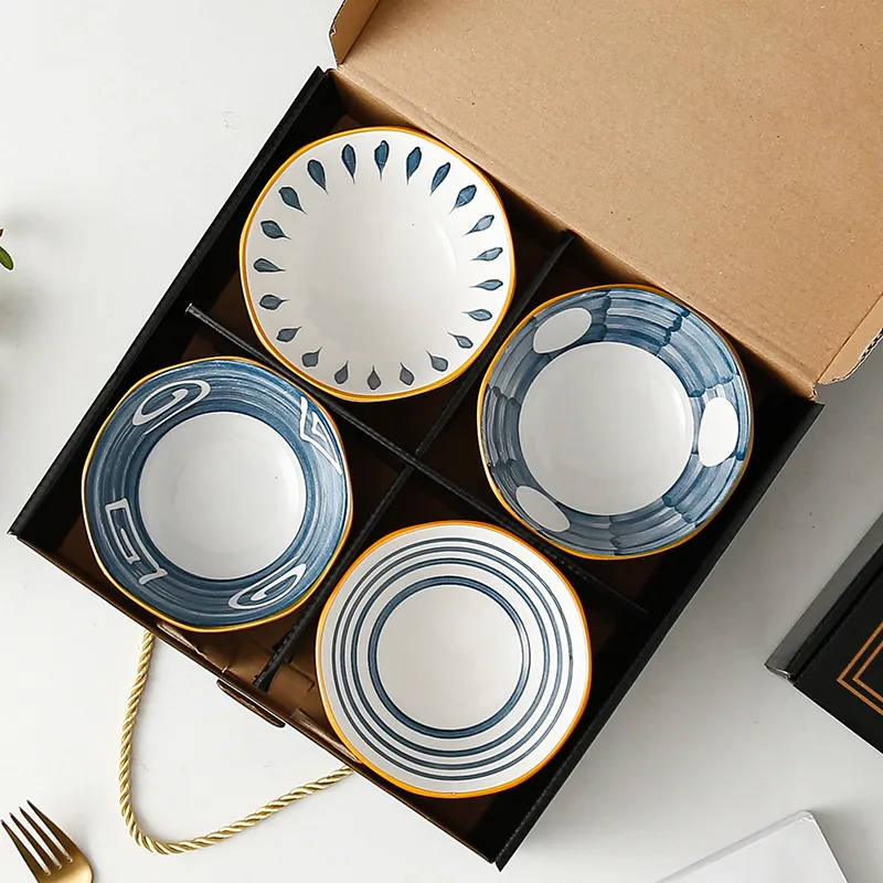 

5-дюймовая керамическая миска Hefeng с ручной росписью, набор посуды, креативная Бытовая миска для риса