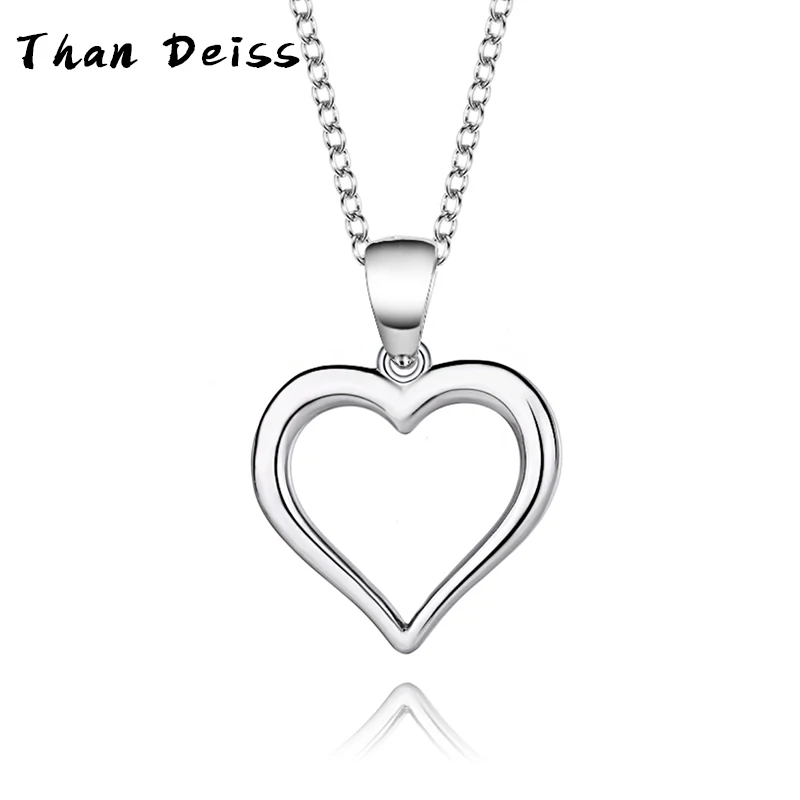 Купи S925 Sterling Silver Heart-Shaped Love Ladies Secklace Simplicity Fashion Glossy Heart Necklace Jewelry Pendant Clavicle Chain за 365 рублей в магазине AliExpress