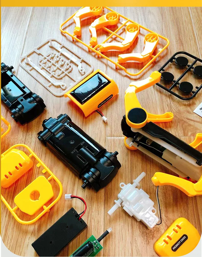 Xiaomi Youpin Solar Electric Mechanical Dog Cow Children Educational Assembly Tech Puzzle Toy Bionic Smart Robot Dog Toys New