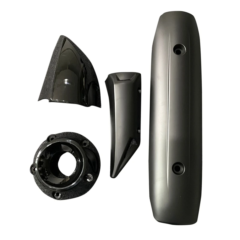 4Pcs Exhaust Pipe Cover Kit Motorcycle Exhaust Pipe Cowl for Yamaha XP500 TMAX500 TMAX530 2008-2016