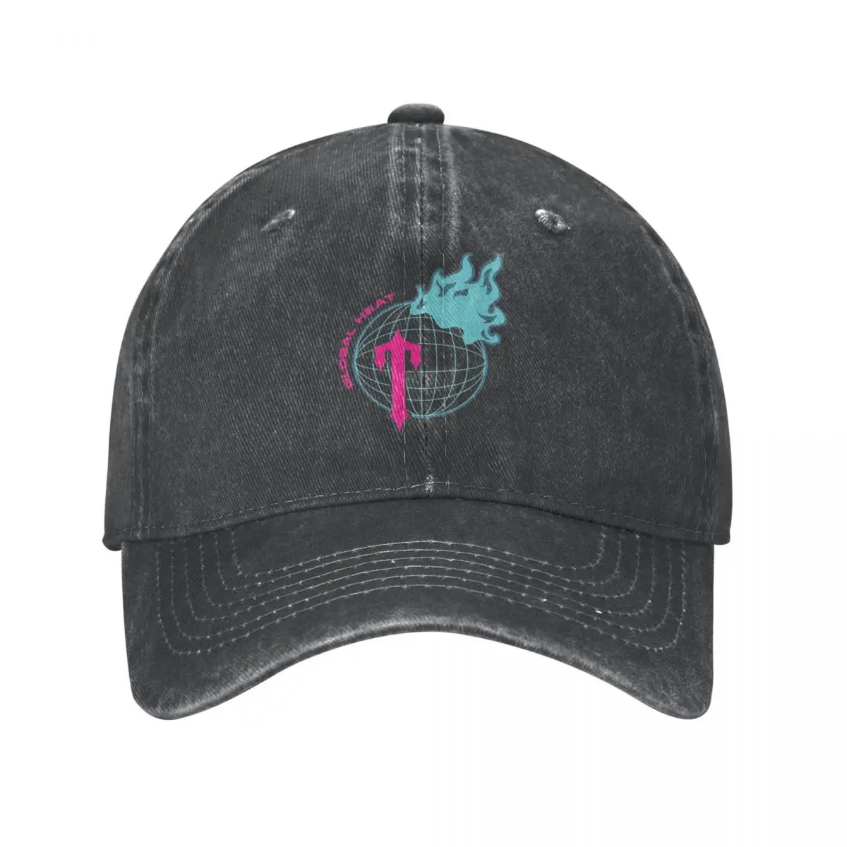 

Global Heat Trapstar Men Women Baseball Cap Distressed Denim Washed Hats Cap Vintage Outdoor Running Golf Snapback Cap