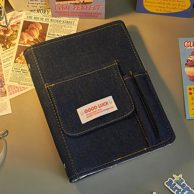 

Оригинальный дневник с карманом, джинсовые блокноты, блокноты, ежедневник, ручная книга, ежедневник, блокнот, канцелярские принадлежности, корейские школьные принадлежности