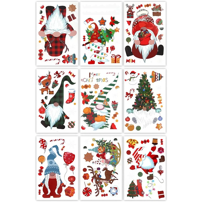 

Christmas Window Stickers - Xmas Window Clings Holiday Winter Outdoor Christmas Decorations Window Ornaments