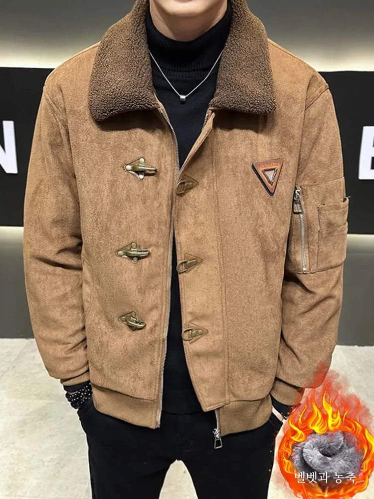 Меховая интегрированная верхняя одежда осенне-зимняя мужская берберская