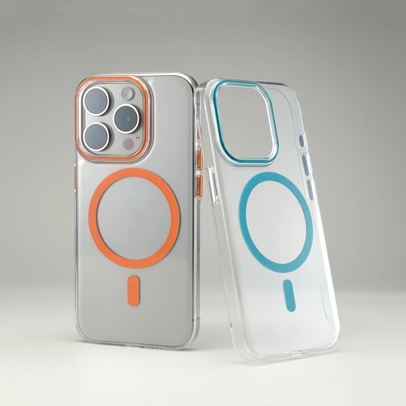 Ультратонкий Прозрачный Кристальный чехол MagSafe для телефона iPhone 16 15Pro max 15 14 Pro 13 12