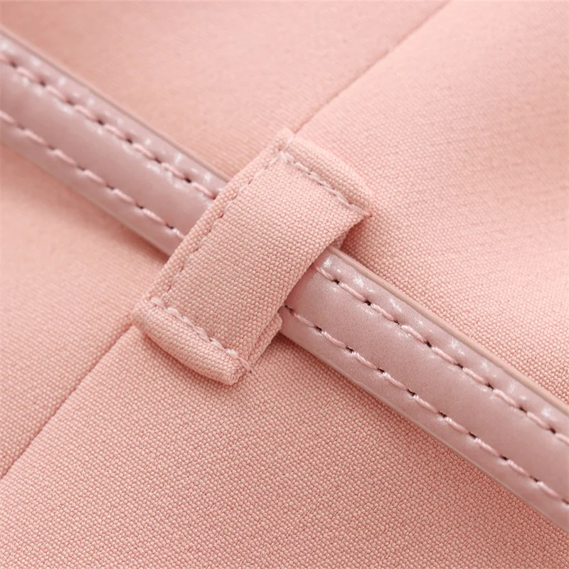 Новинка 2024 Женский облегающий жилет-футляр KEYANKETIAN с ремнем розовый тонкий