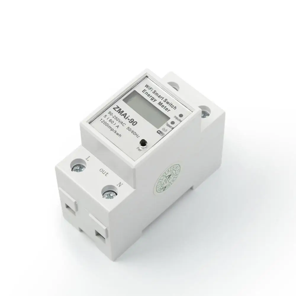 

Tuya Single Phase Din Rail Wifi Smart Energy Meter Power Consumption Kwh Meter Wattmeter Support Smartlife Alexa Google Home