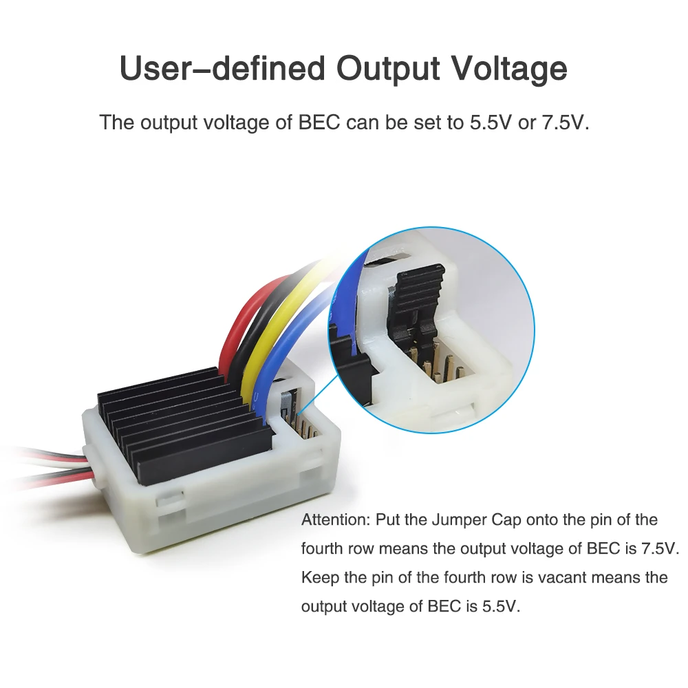 Фото Radiolink водонепроницаемый матовый регулятор скорости ESC COOL 9030 90A с BEC 5,5 В/3 А 7,5 В/3 А для Traxxas SCX10 HSP автомобиля, лодки, гусеничного автомобиля №4